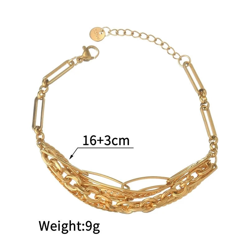 Casual Minimalist Solid Color 304 Stainless Steel Bracelets Necklace