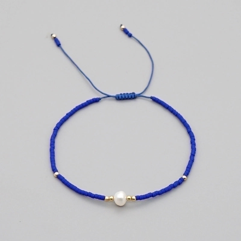 1 Piece Minimalist Circle Beaded Irregular Pearl Women\'s Bracelets