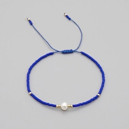 1 Piece Minimalist Circle Beaded Irregular Pearl Women\'s Bracelets