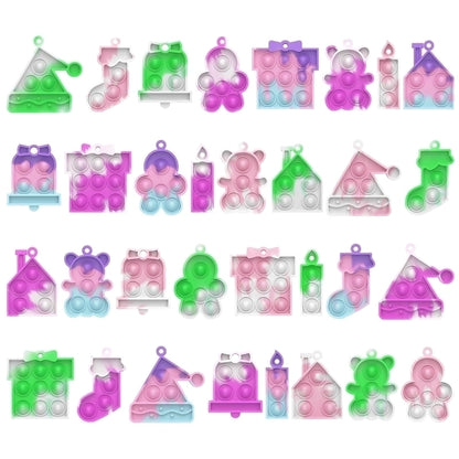 Cute Colorful Heart Silicone Squeeze Bracelet Pressure Reduction Toy