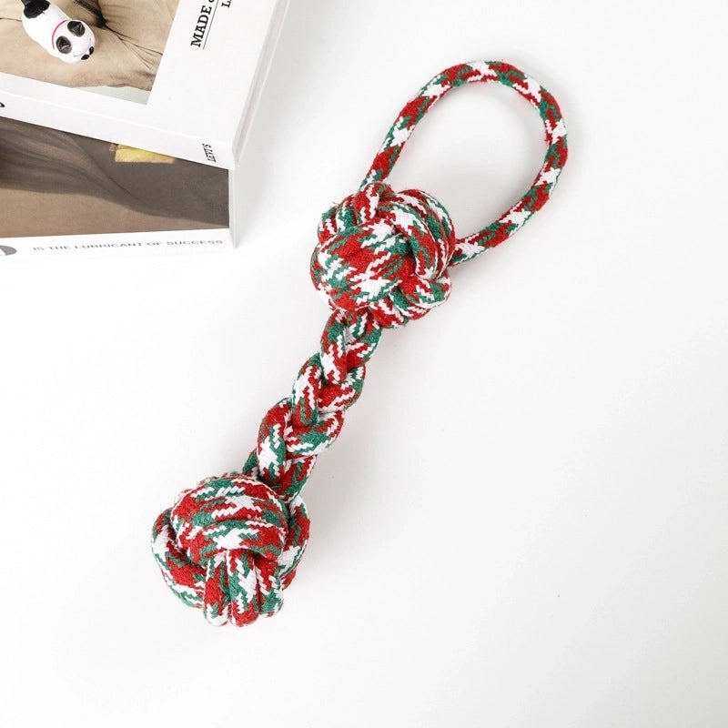 Cute Cotton Rope Christmas Infinite Twist Pet Toys