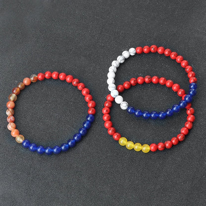 New Red Green White Black Bracelet Christmas Cute Beaded Bracelet Turquoise Beads Woven Hand Rope In Stock