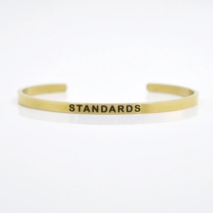 Minimalist Letter Stainless Steel Bangle
