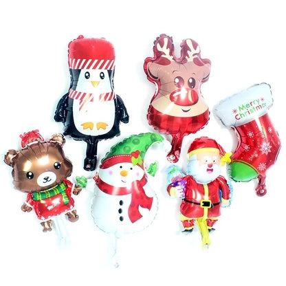 Christmas Casual Christmas Tree Santa Claus Snowman Aluminum Film Party Balloon Balloons