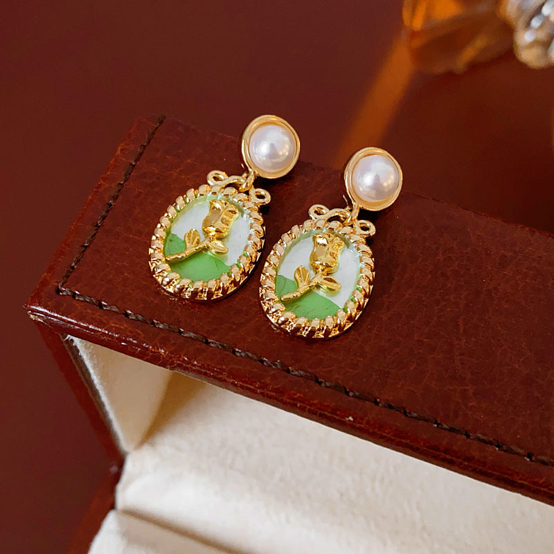 Luxurious Quadrilateral Round Ellipse Leaf Rhombus Animal Bowknot Text Letter Geometric Number Droplet Flower Chinese Zodiac Artificial Pearl Oil Dripping Earrings