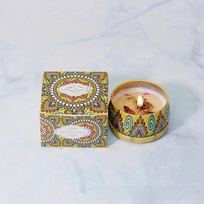 Christmas Fashion Santa Claus Contrasting Colors Flower Wax Metal