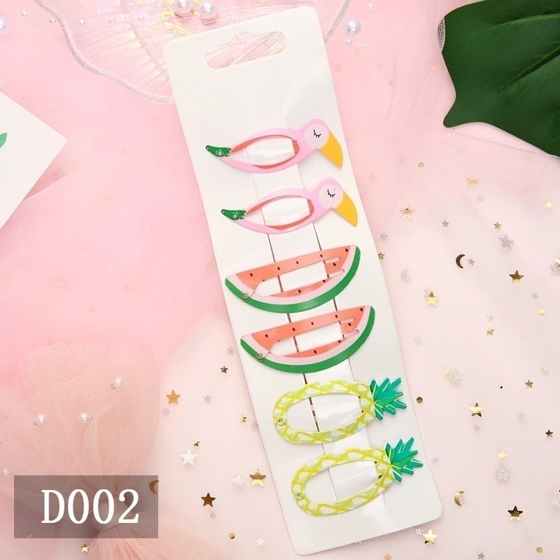 Christmas Cartoon Style Kid'S Animal Christmas Tree Fruit Metal Stoving Varnish Hair Clip