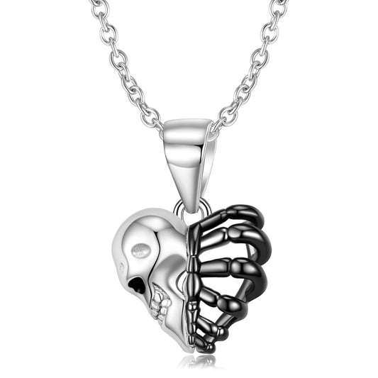 925 Sterling Silver Skull Pendant Necklace