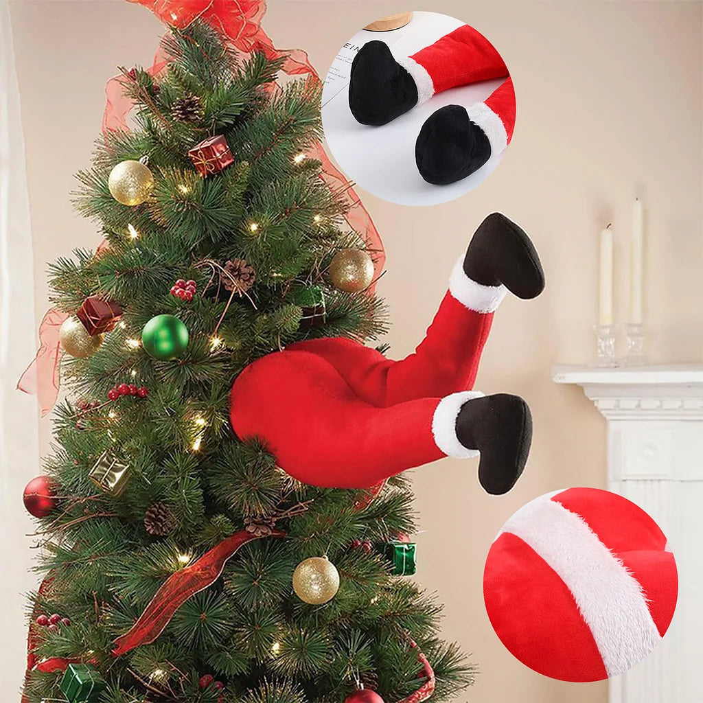 Christmas Tree Decoration Plush Door Decoration Santa Claus Elf Legs Christmas Decoration Home Hanging Ornament