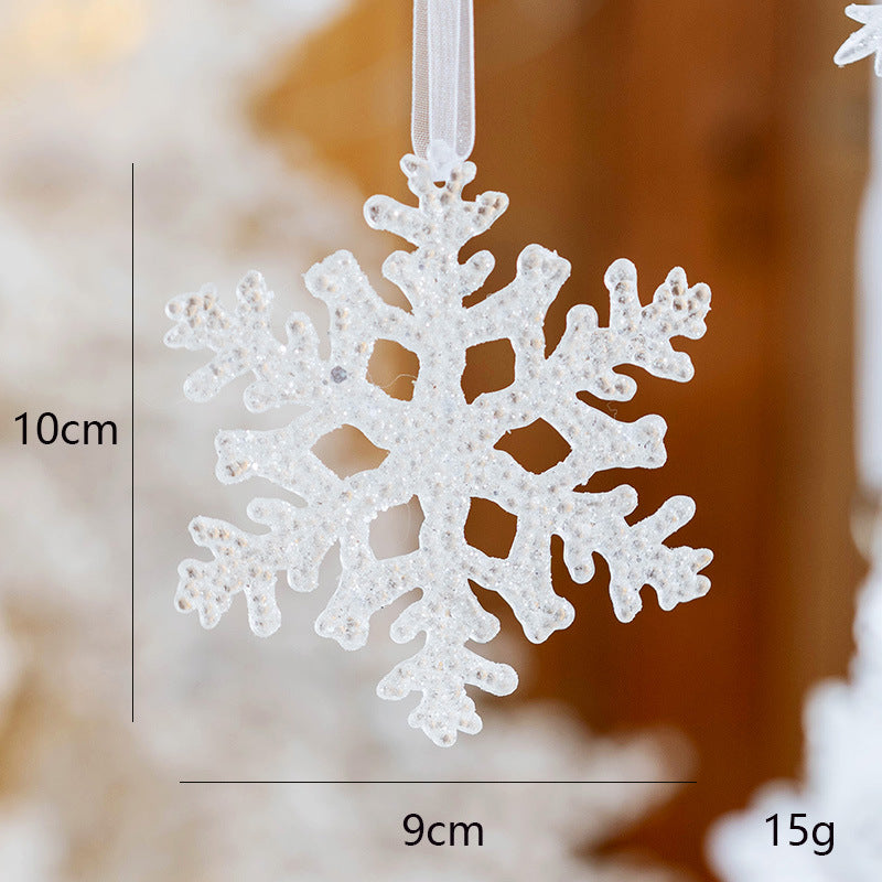 2 Pieces Christmas Snowflakes Christmas Tree Snowflakes Acrylic Transparent Snowflakes Gold Snowflakes Window Decoration Hanging Ornaments