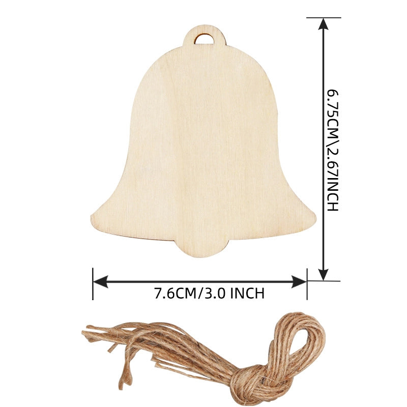 Christmas Pendant Home Decoration Supplies Wood Crafts Creative Carving Wood Christmas Tree Hanging Ornaments