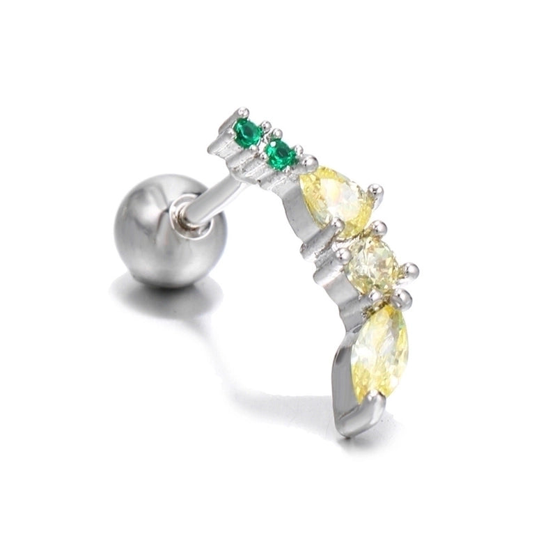 Ear Cartilage Rings & Studs Fashion Fruit Brass Artificial Gemstones