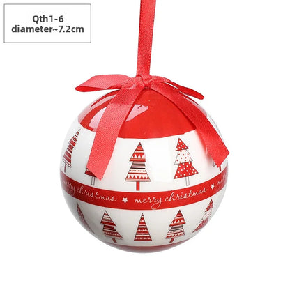 Christmas Ball Pendant Snowman Foam Ball Ornament Christmas Tree Hanging Ball Atmosphere Decoration Supplies