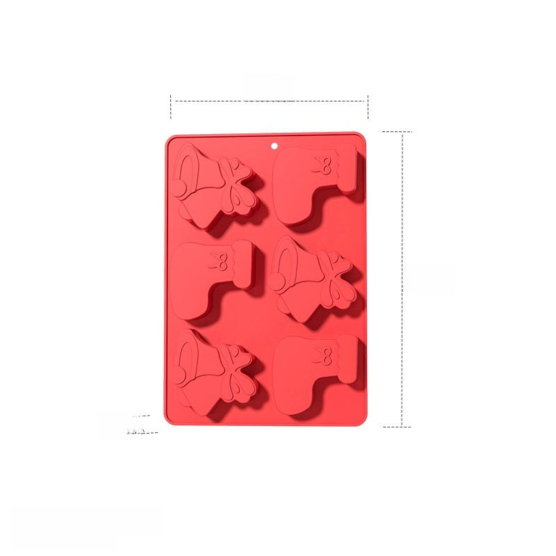 In Stock 6 Even Christmas Silicone Cake Mold DIY Household Kitchen Food Grade Baking Tools Manufacturers