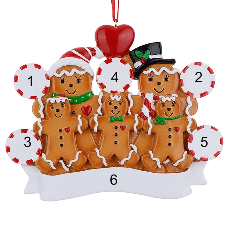 Christmas Cute Christmas Tree Bear Snowman Resin Party Hanging Ornaments