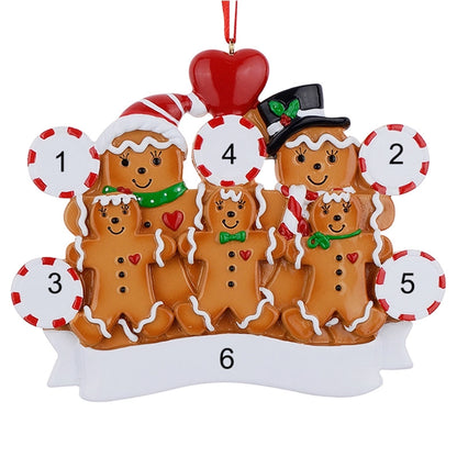 Christmas Cute Christmas Tree Bear Snowman Resin Party Hanging Ornaments