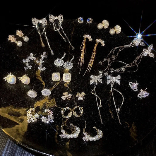 S925 Silver Needle Micro Inlaid Zircon Tassel Earrings High-grade Light Luxury Niche Earrings Elegant Earrings Earrings For Women