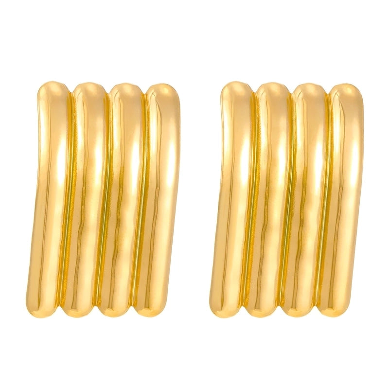 1 Pair Elegant Streetwear Geometric Plating 304 Stainless Steel Ear Studs