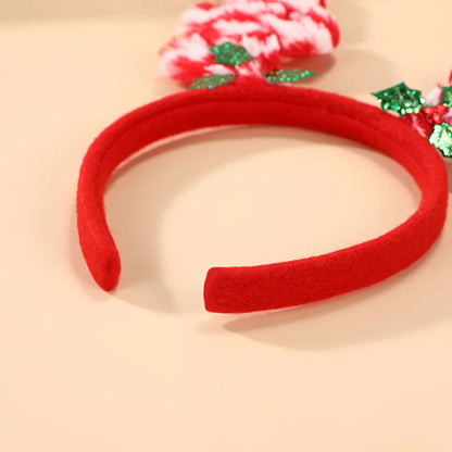 6 Pieces Christmas Reindeer Antler Headband Tieable Christmas Tree Headband Festive Atmosphere Decoration Cute Headband