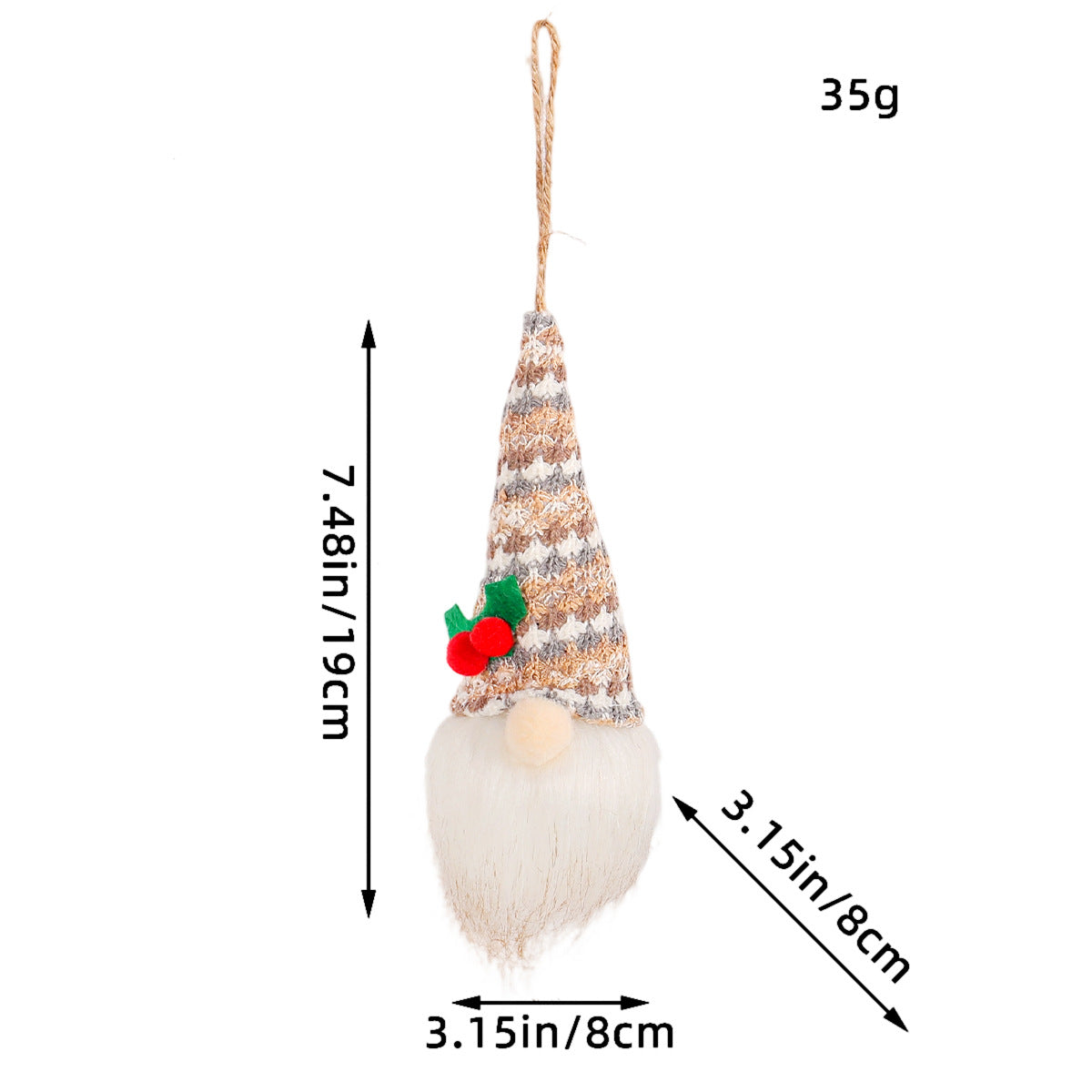 Glowing Faceless Doll Christmas Tree Pendant Gnome Plush Doll Window Display Christmas Decoration