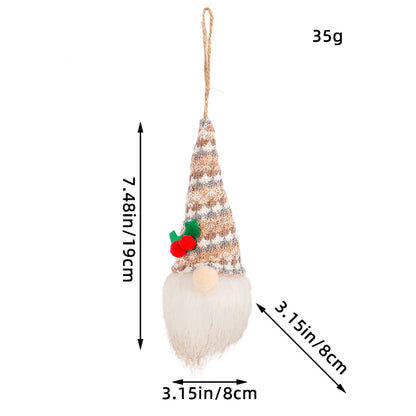 Glowing Faceless Doll Christmas Tree Pendant Gnome Plush Doll Window Display Christmas Decoration