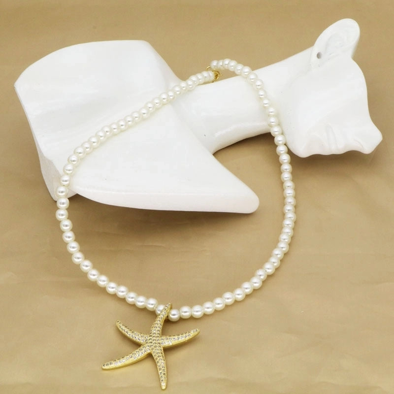 Copper Beaded Starfish Copper Necklaces