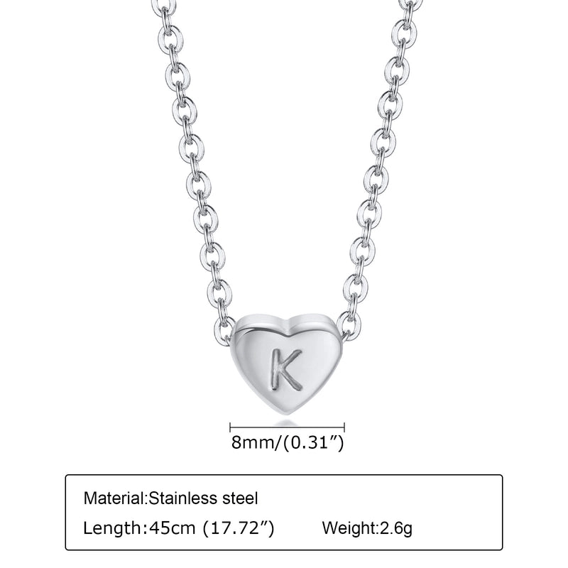 Minimalist Letter Titanium Steel Plating Pendant Necklace