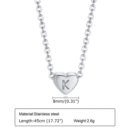 Minimalist Letter Titanium Steel Plating Pendant Necklace