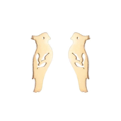 1 Pair Minimalist Animal 304 Stainless Steel 18K Gold Plated Ear Studs