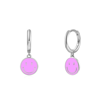 1 Pair Modern Style Classic Style Heart Shape Smile Face Copper Drop Earrings Ear Cuffs Earrings