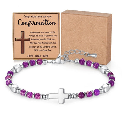 Minimalist Classic Style Round 304 Stainless Steel Natural Stone Bracelets In Bulk