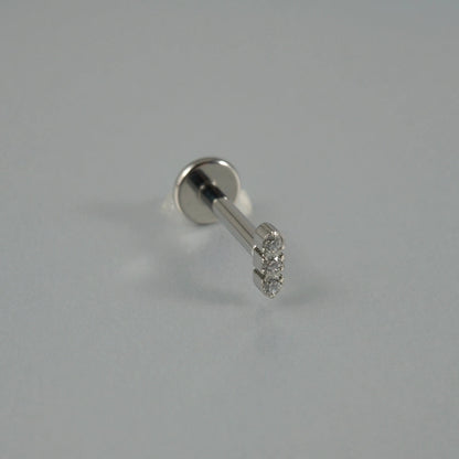 1 Piece Lip Rings Casual Vacation Tropical Cross G23 Titanium Alloy Plating Zircon 18K Gold Plated Lip Rings Ear Cartilage Rings & Studs