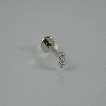 1 Piece Lip Rings Casual Vacation Tropical Cross G23 Titanium Alloy Plating Zircon 18K Gold Plated Lip Rings Ear Cartilage Rings & Studs