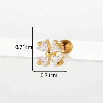 Ear Cartilage Rings & Studs Flower 316L Stainless Steel Copper
