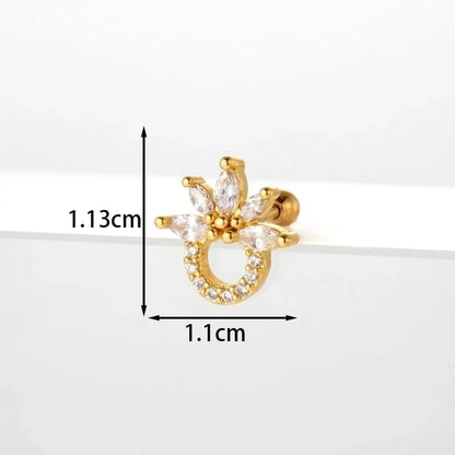 Ear Cartilage Rings & Studs Flower 316L Stainless Steel Copper