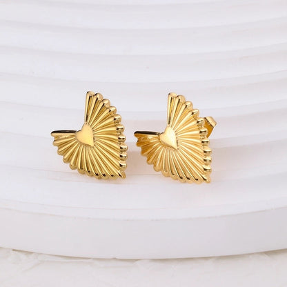 1 Pair IG Style Geometric Plating 304 Stainless Steel Earrings