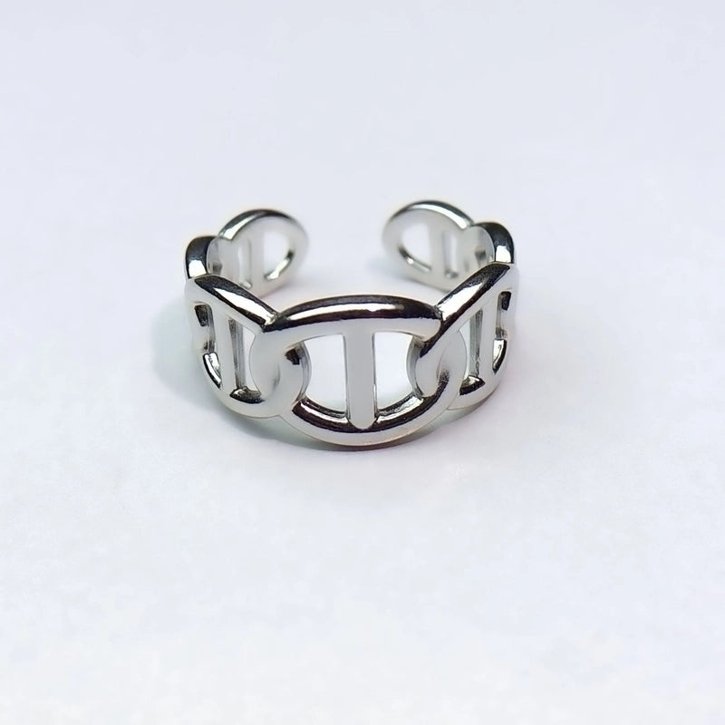 Minimalist Heart Shape Titanium Steel Open Rings