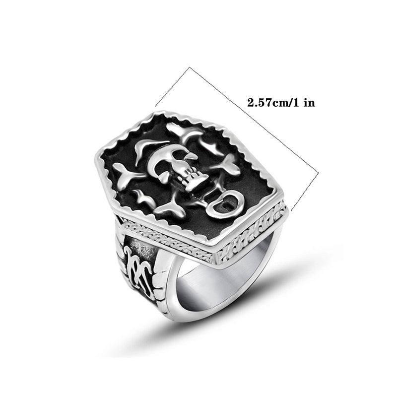 Retro Funny Punk Eye Skull 304 Stainless Steel Polishing Halloween Men's Rings