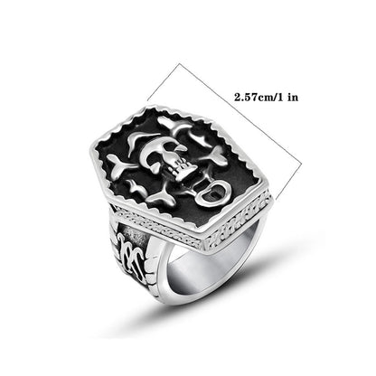 Retro Funny Punk Eye Skull 304 Stainless Steel Polishing Halloween Men's Rings