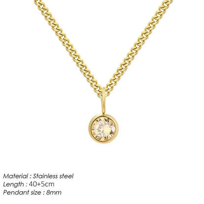 Elegant Retro Geometric 304 Stainless Steel Pendant Necklace