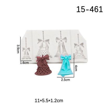Christmas Casual Elegant Cute Christmas Hat Christmas Socks Silica Gel Kitchen Molds 1 Piece 1 Set