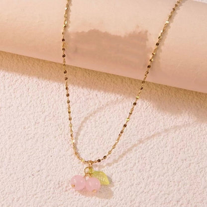 1 Pair Cute Sweet Fruit Plating 304 Stainless Steel 18K Gold Plated Drop Earrings