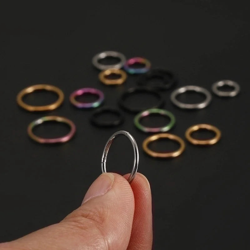 Minimalist Circle Stainless Steel Plating Nose Ring
