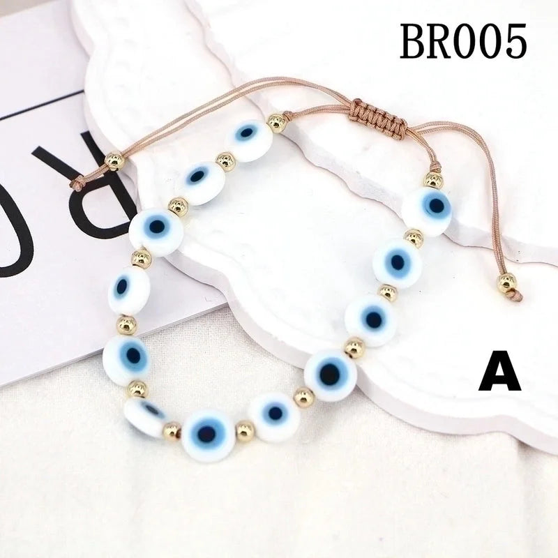 Copper Plating Geometric Artificial Gemstones Copper Bracelets