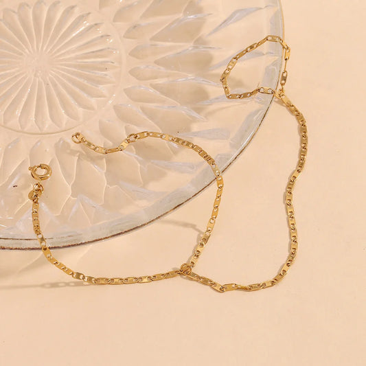 Women Fashion Circle Stripe Geometric Stainless Steel Electroplating Bracelets