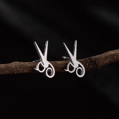 1 Pair Cute Minimalist Dog Cat Flower Polishing Hollow Out 304 Stainless Steel 18K Gold Plated Ear Studs