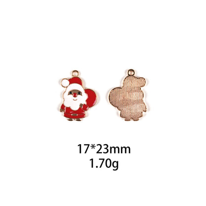 10 PCS/Package Zinc Alloy Christmas Tree Santa Claus Christmas Socks Pendant Jewelry Accessories