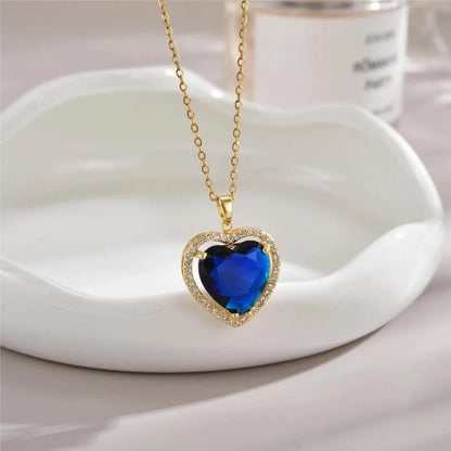 Sweet Heart Shape Titanium Steel Pendant Necklace
