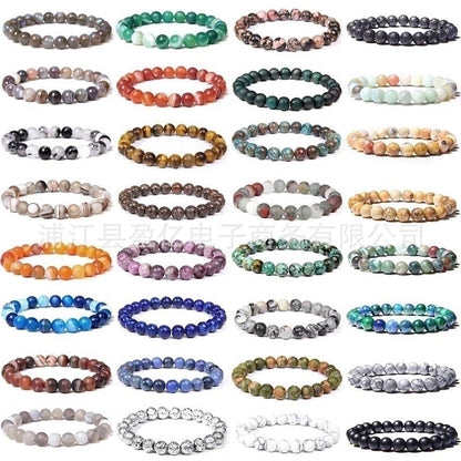 Fashion Solid Color Natural Stone Beaded Bracelets