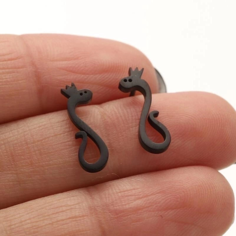 1 Pair Casual Cute Animal Plating Hollow Out 304 Stainless Steel 18K Gold Plated Ear Studs